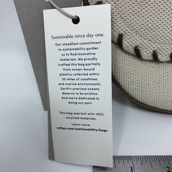 Rothy's The Saddle Bag Flat White $189 MSRP 6x9x7" Crossbody NWT - Picture 16 of 16